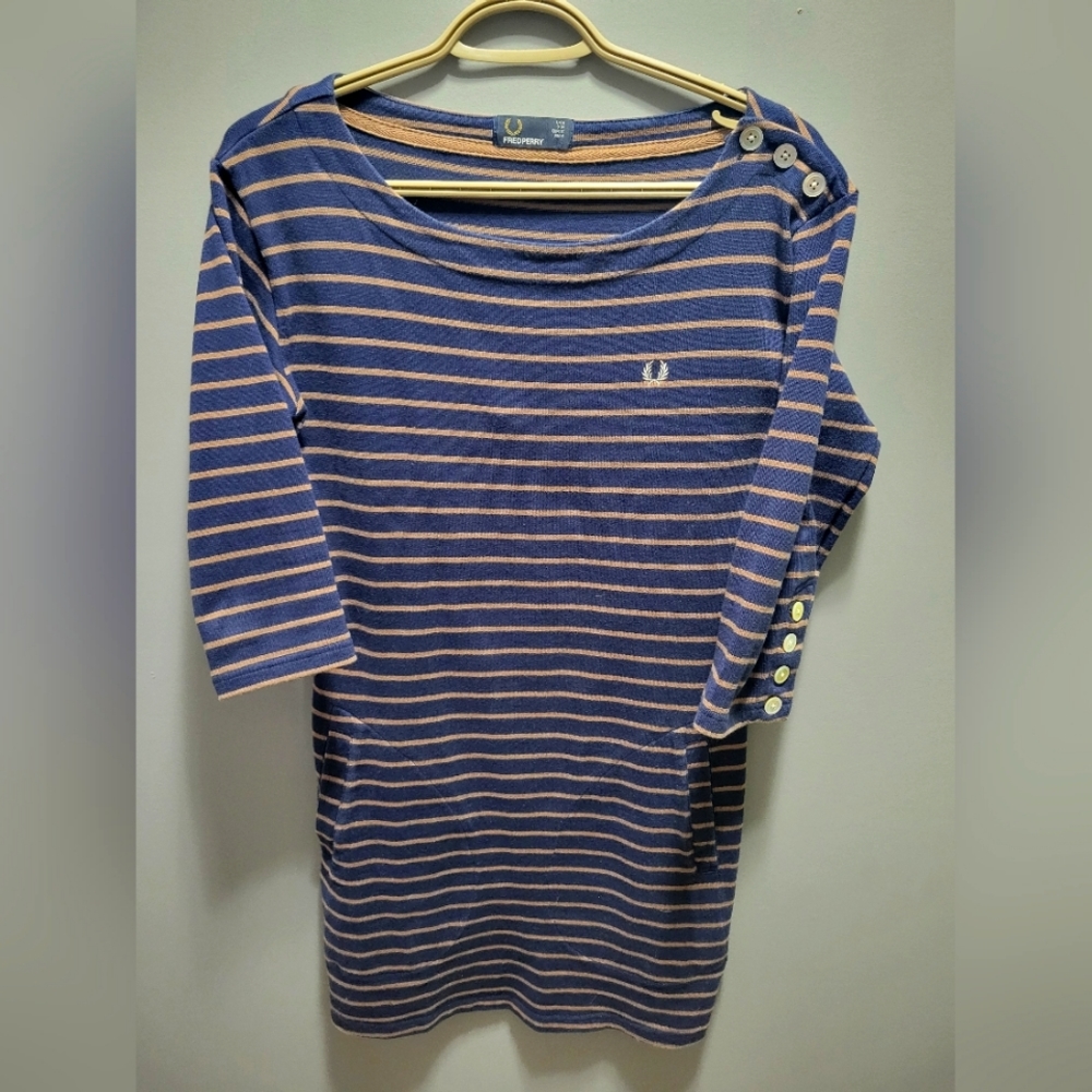 100% Cotton Fred Perry Shirt Dress UK 8 US 6